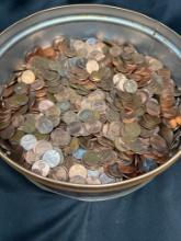 Tin Full Of Pennies 15lbs