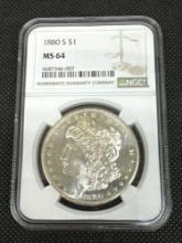 NGC MS64 1880-S Morgen Silver Dollar