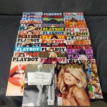 Box of approx. 40 Playboy adult magazines 2000s