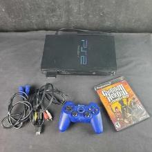 Playstation 2 console with wire accessories controller memory card one game