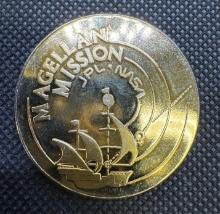 Magellan Mission Gold Plated 1 Troy Oz .999 Fine Silver Bullion Coin