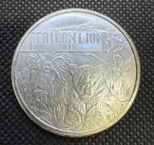 2015 African Lion 1 Troy Oz .999 Fine Silver Bullion Coin