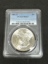 PCGS MS63 1881-S Morgen Silver Dollar