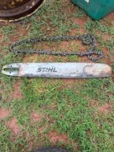 Stihl chainsaw bar 16in and chain