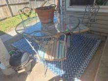 patio table and 4 chairs