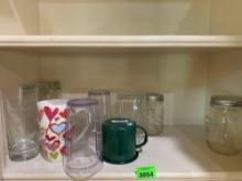 cups and mason jars