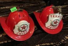 two Texico fire, chief hats