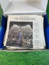 large lot of 2008 obama inauguration newspapers and magazines