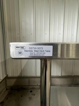 Stainless Steel Prep Table - SSTW-3072