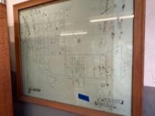 Framed Blueprint of Walla Walla Airport 1988