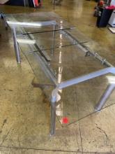 Contemporary Glass and Chrome Table