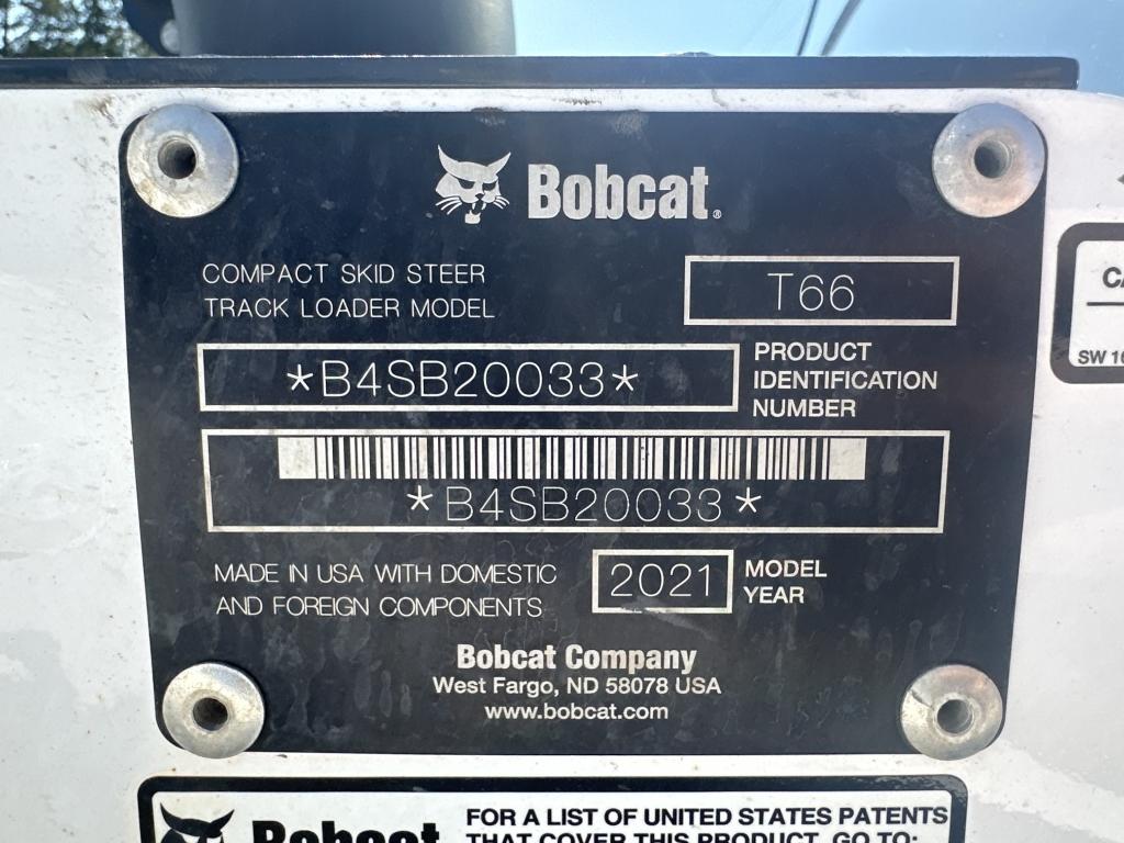 2021 Bobcat T66 Skid Steer