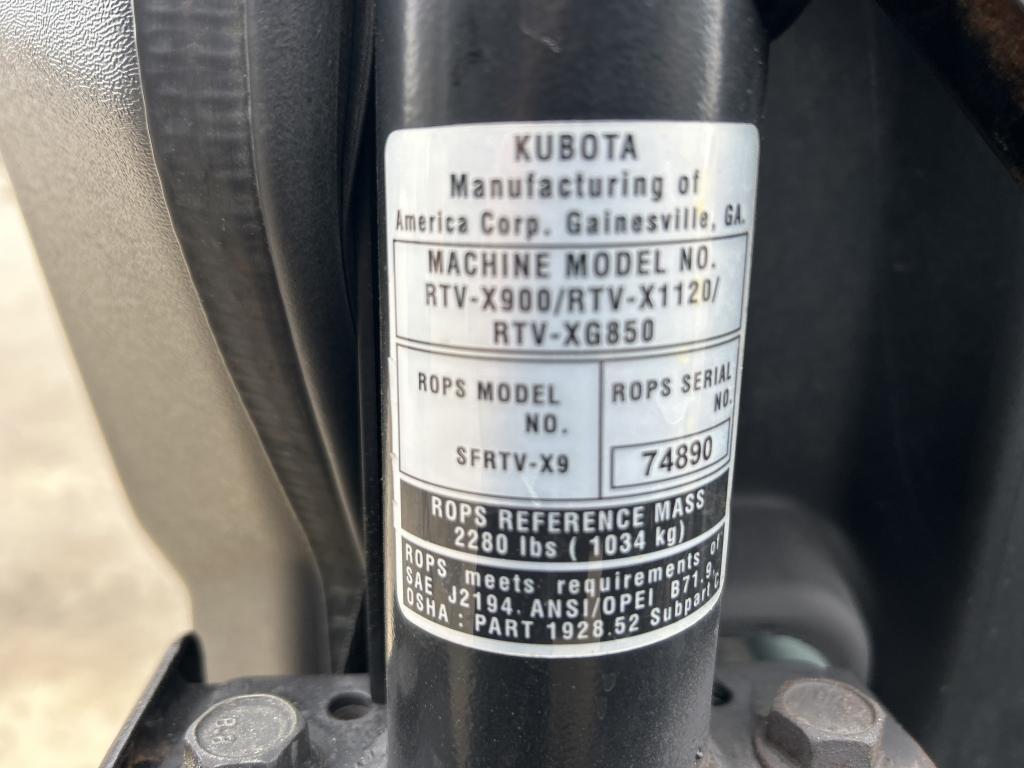 2019 Kubota Xg850 Sidekick Utv