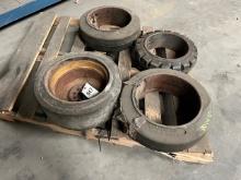 (4) Forklift Tires