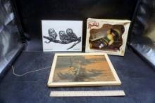Montana Marble Owl Picture, Dog & Boy Picture, Matilda Out Door Play Set