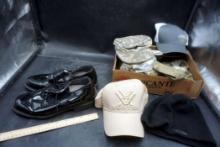 Assorted Caps, Hats, Belt & Dress Shoes (Vibram Brand)