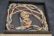Beaded Necklace & Earrings