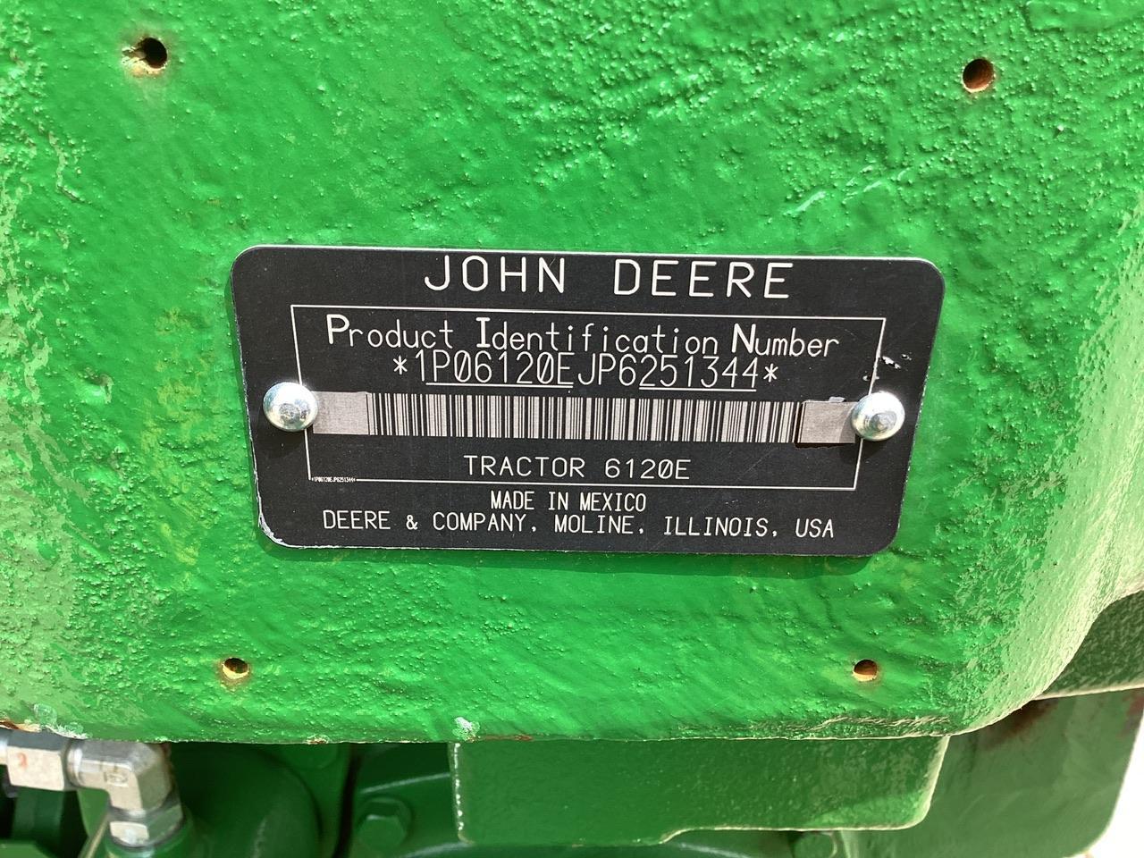 2023 John Deere 6120E Tractor MFWD Loader Ready