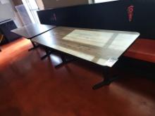 Laminated top table with metal base 72" x 30"