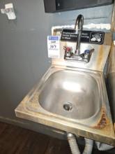 Wall mounted stainless steel hand sink 18" x 13"