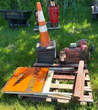 Pallet with Small Lathe and Cones