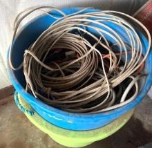 Tub of Wire, Extension Cords, etc.