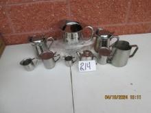Stainless coffee serving items