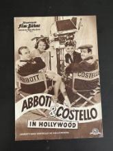 Abbott & Costello in Hollywood 1945 German Movie Herald