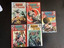 5 Issues Korak Son of Tarzan #52 #54 #55 #57 & #58 DC Comics Bronze Age