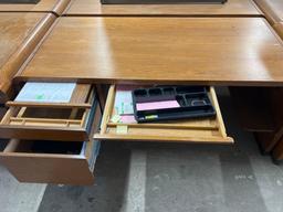 Kimball Heavy Solid Oak Office Desk