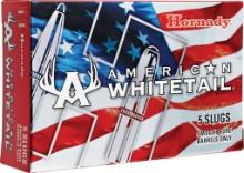 Hornady 86234 American Whitetail Hunting 12 Gauge 2.75 1 oz Rifled Slug Shot 5 Per Box