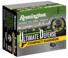 Remington Ammunition 28967 Ultimate Defense Compact 45 ACP 230 gr 725 fps Brass Jacket Hollow Point