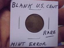 Mint Error Blank US Cent