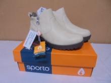 Brand New Pair of Ladies Sporto Cream Lined Shoes