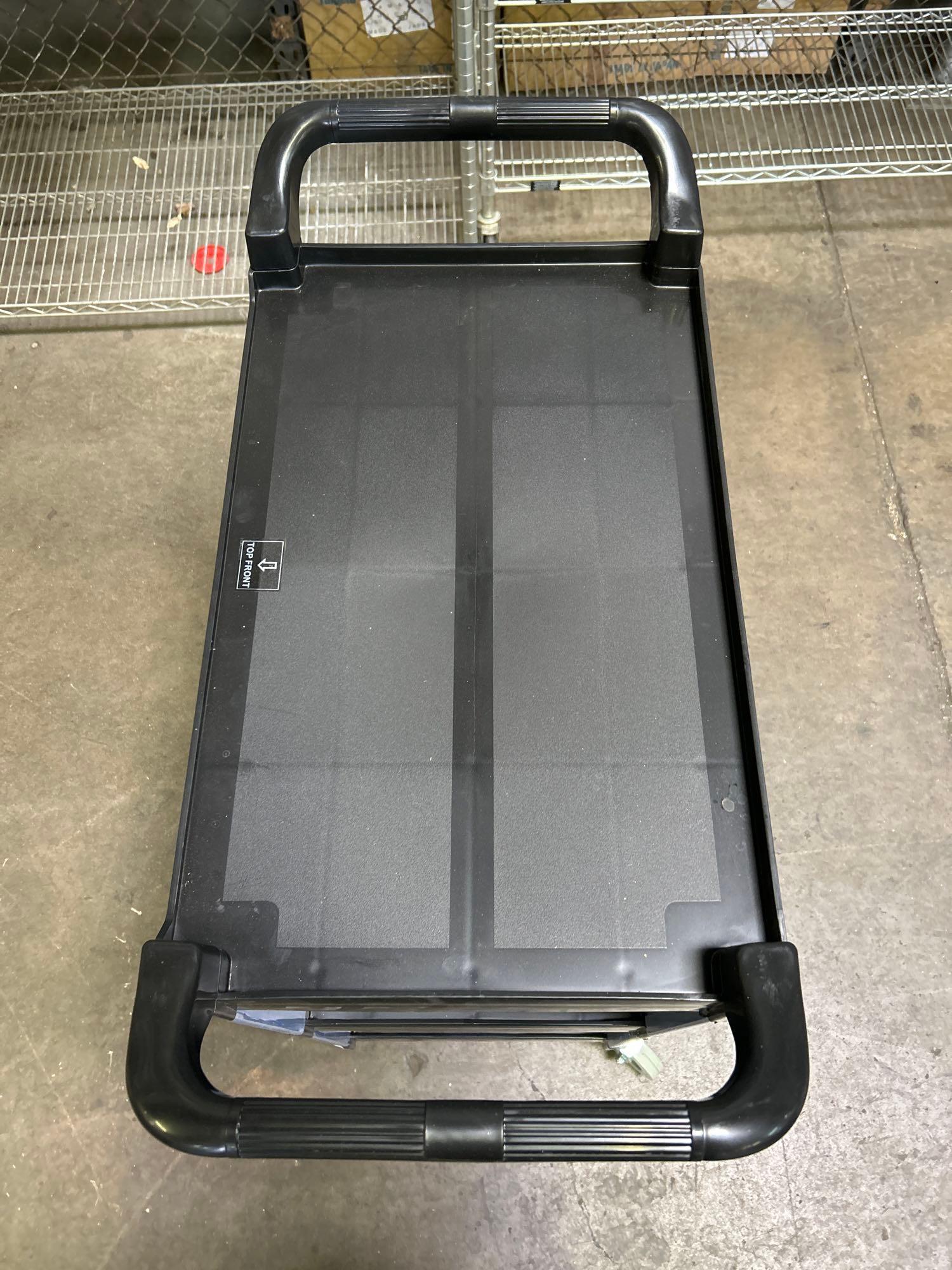 New Winco Black Plastic 3 Tier Utility Cart