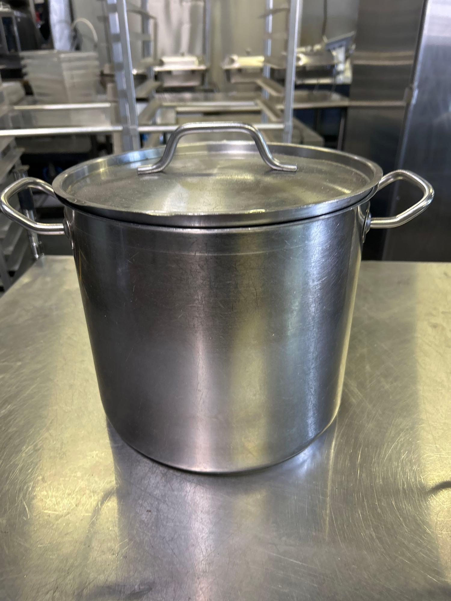 Lot of 3 Assorted Size Stainless Steel Stock Pots