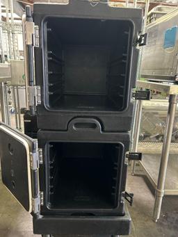 2 Cambro Insulated Food Pan Carriers with Dolly