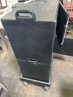 2 Cambro Insulated Food Pan Carriers with Dolly