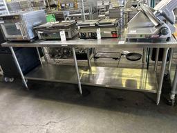96 in. x 30 in. All Stainless Steel Table