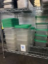 Cambro Square Plastic Food Containers with Lids