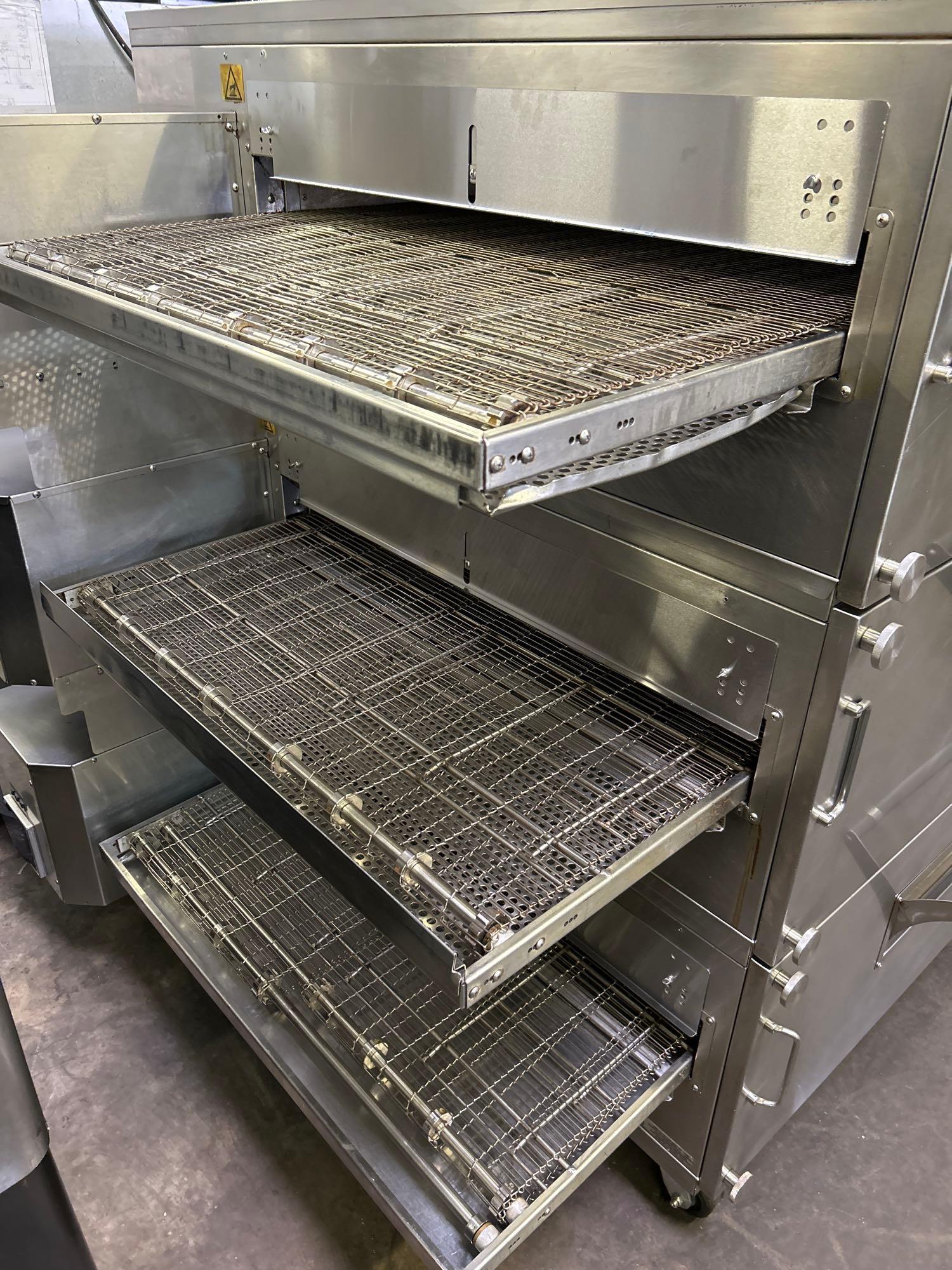 XLT Mdl. 3870 Triple Stack Gas Conveyor Pizza Oven