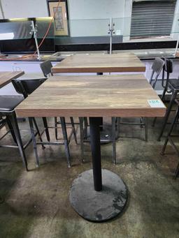 24 in. x 30 in. Wood Veneer Bar High Tables
