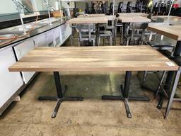 72 in. x 30 in. Wood Veneer Pedestal Table
