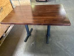48 in. x 30 in. Solid Dark Wood Top Pedestal Tables