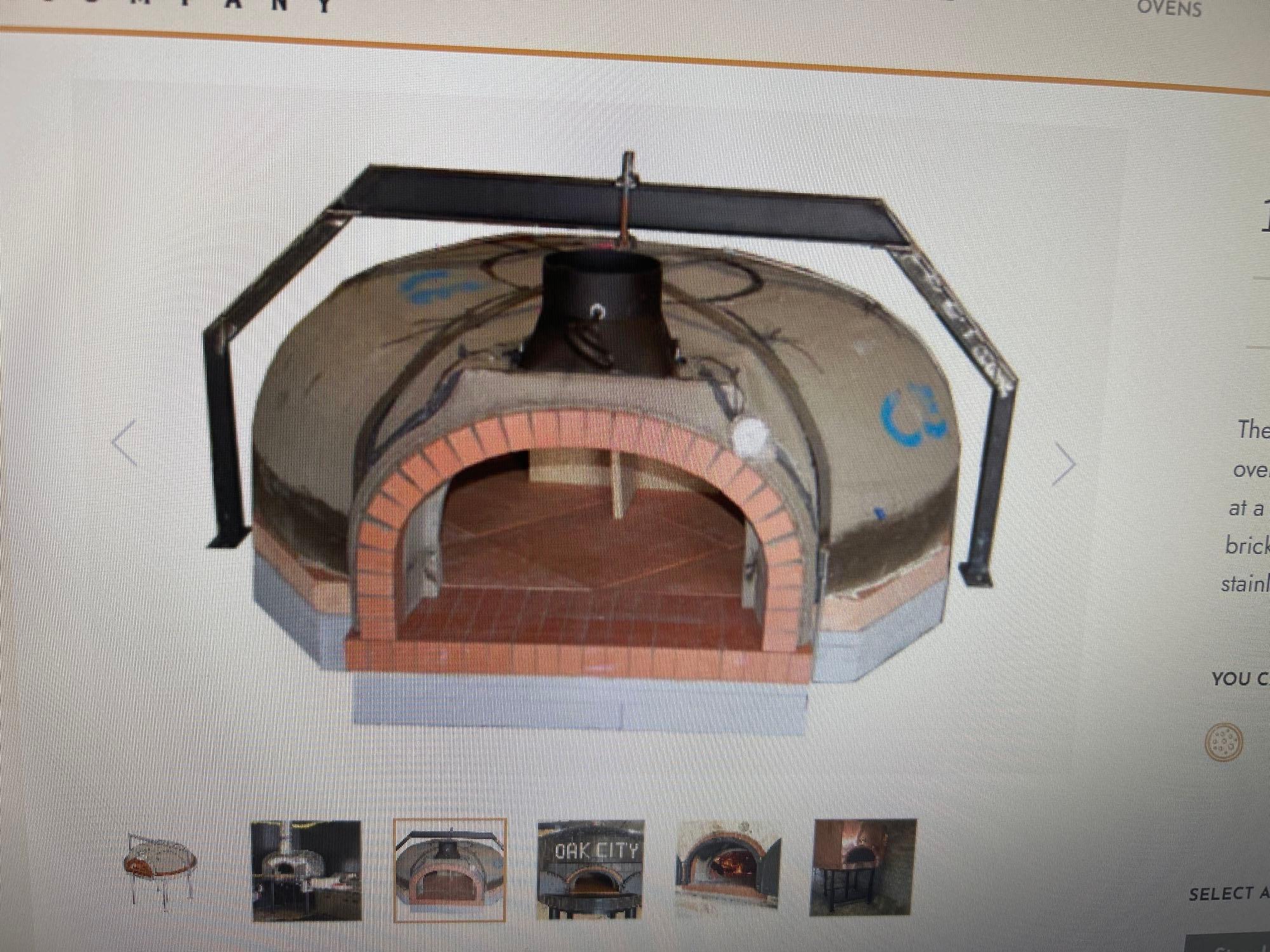 New Bread Stone Ovens Mdl. 1400 B Kit Wood and Gas Fired Brick Oven