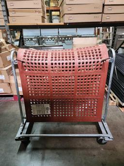 Floor Mat Transport and Washing Cart