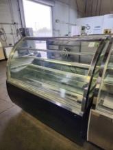 Oscartek 64 in. Curved Glass Refrigerated Display Case