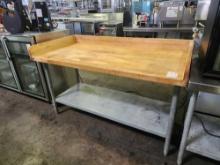 30 in. x 60 in. Maple Top Bakers Table