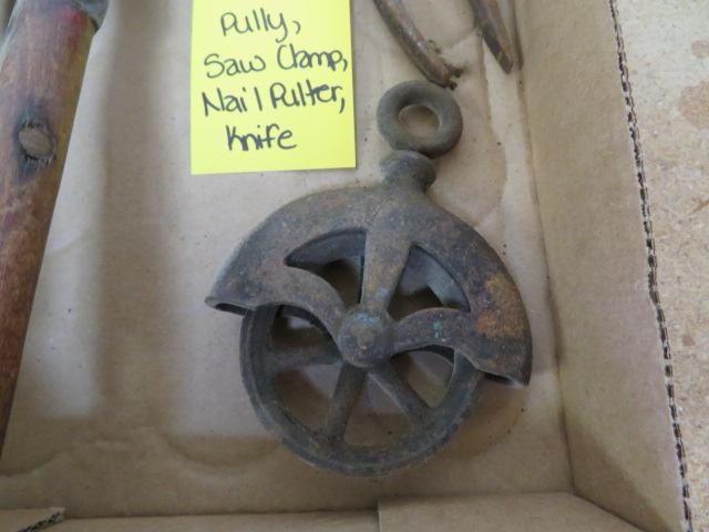 Pulley, Saw Clamp, Nail Puller & Knife