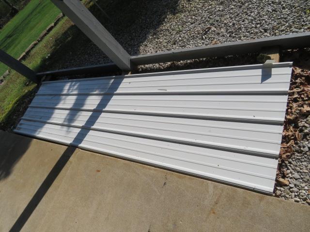 (9) 12' pieces of Metal Roofing